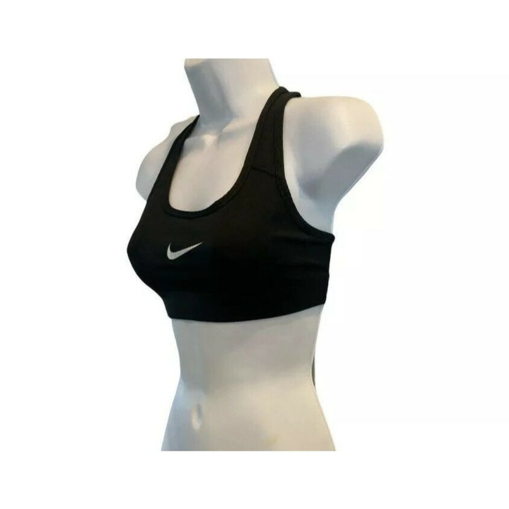 Nike Swoosh Dri Fit Sports Bra Monica ASO Friends Size XS Black Racerback - Picture 7 of 9